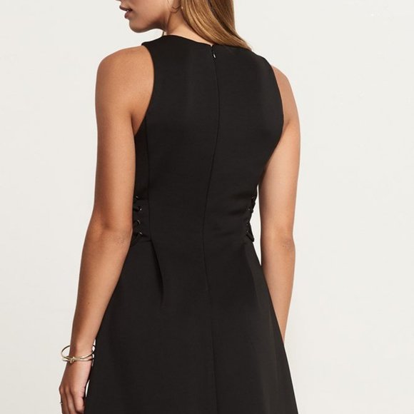 DYNAMITE Fit-And-Flare Lace Up Dress BNWT! Sz XS - Picture 5 of 5
